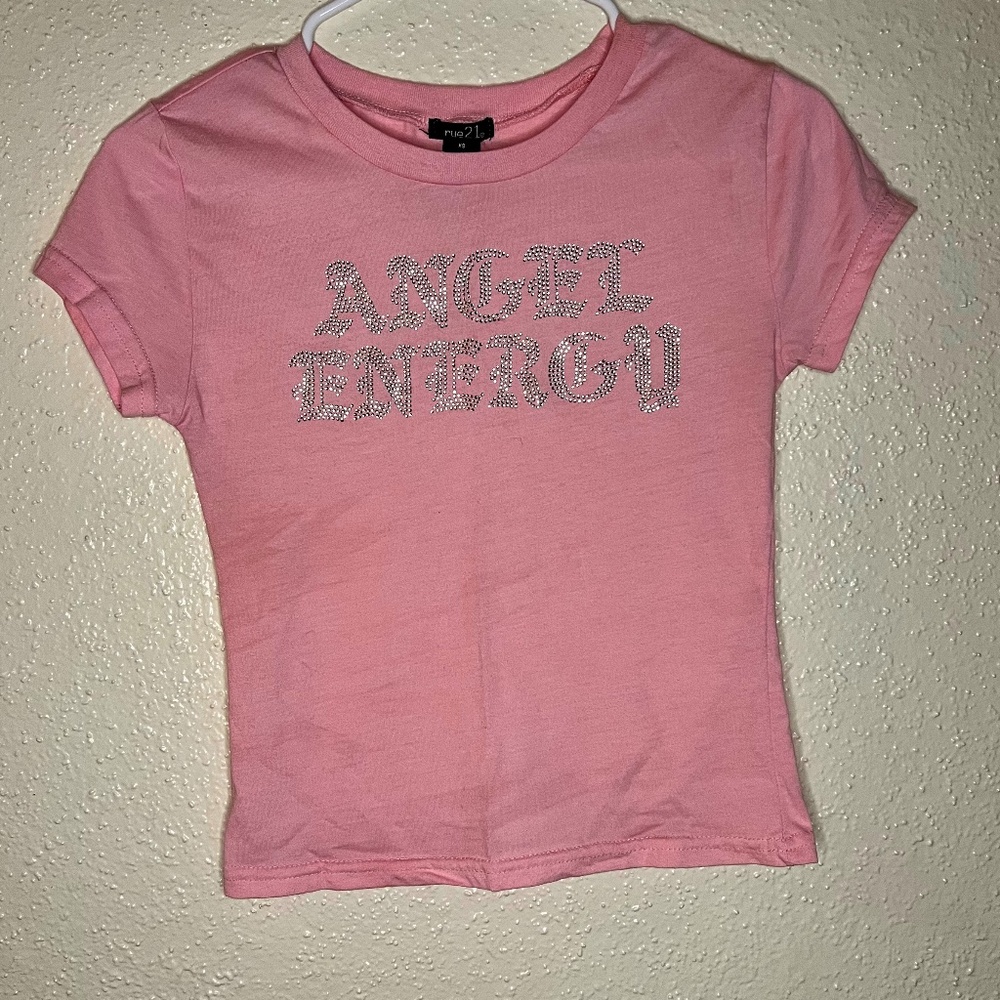 PINK ANGEL ENERGY CROPPED SHIRT